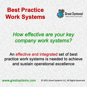 Best Practice Work System Focus Area