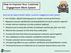 Ten Ways to Improve Your Customer Satisfaction Work System