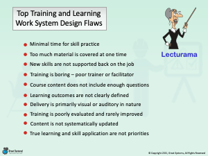 Training and Learning Work System Weaknesses