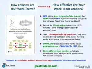 Check out my 37-video 'Facilitating and Leading Teams' playlist on my Great Systems YouTube channel